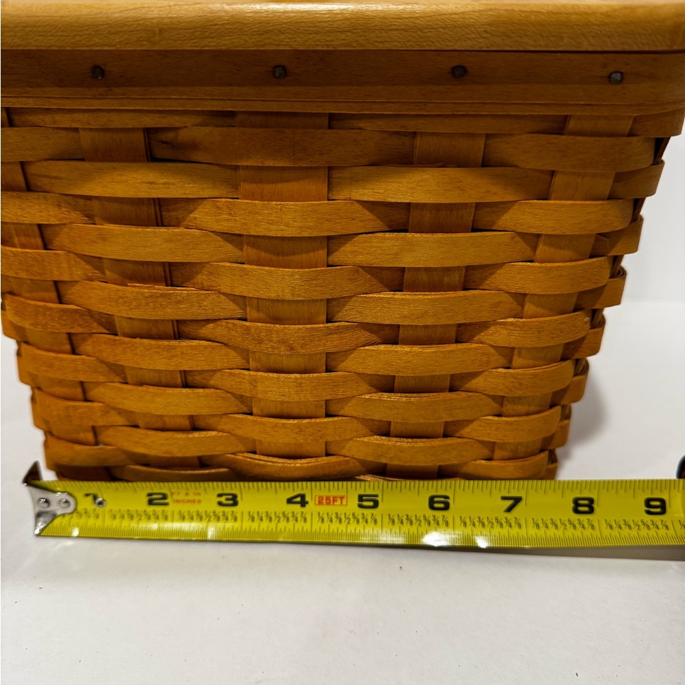 Longaberger Maple Wood Lidded Basket Set New - Picture 4 of 14